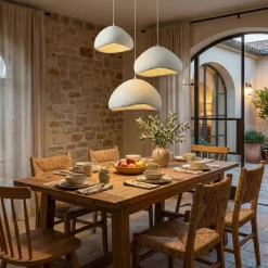 Riippuvalaisin Linento Lighting Lora Set-T-Luna, 3-osainen, valkoinen