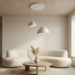 Riippuvalaisin Linento Lighting Lora 30-40-T-Luna, 2-osainen, valkoinen
