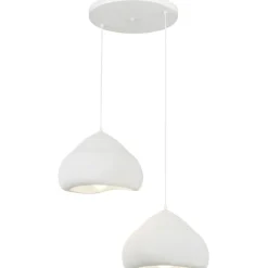 Riippuvalaisin Linento Lighting Lora 30-2-T-Luna, 2-osainen, valkoinen