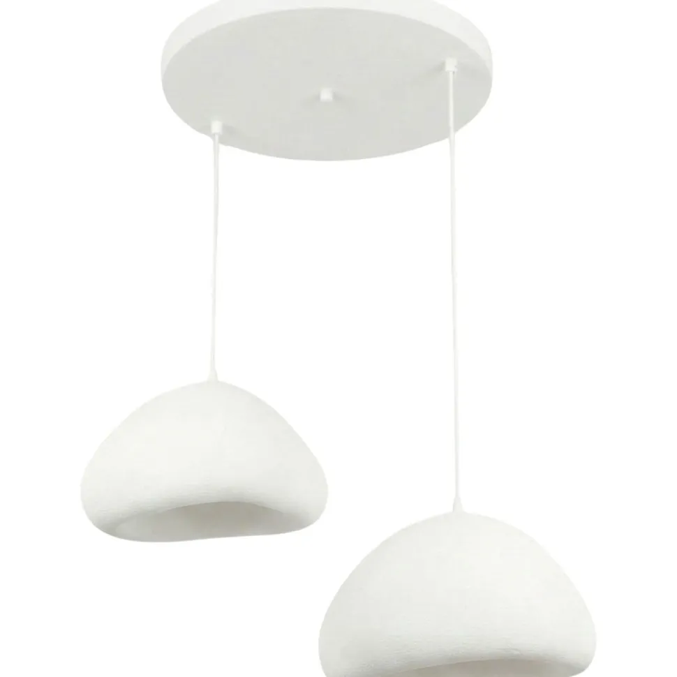 Riippuvalaisin Linento Lighting Lora 40-40-T-Luna, 2-osainen, valkoinen