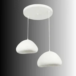 Riippuvalaisin Linento Lighting Lora 40-40-T-Luna, 2-osainen, valkoinen