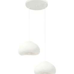 Riippuvalaisin Linento Lighting Lora 40-40-T-Nua, 2-osainen, valkoinen