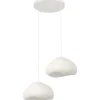 Riippuvalaisin Linento Lighting Lora 50-50-T-Nua, 2-osainen, valkoinen