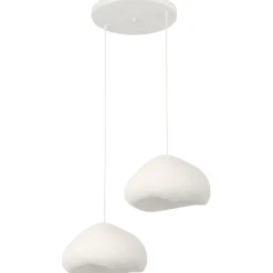 Riippuvalaisin Linento Lighting Lora 50-50-T-Nua, 2-osainen, valkoinen