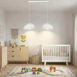 Riippuvalaisin Linento Lighting Loval 30-2-C-Luna, 2-osainen, valkoinen