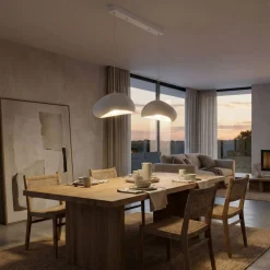 Riippuvalaisin Linento Lighting Loval 30-2-C-Luna, 2-osainen, valkoinen