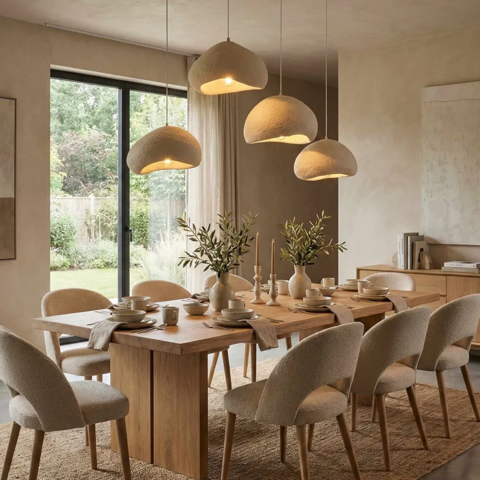 Riippuvalaisin Linento Lighting Loval Set-Lora-50-4-C-1001-Nua, 4-osainen, luonnonvalkoinen