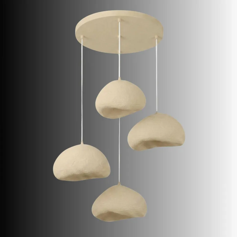 Riippuvalaisin Linento Lighting Loval Set-Lora-50-4-T-1001-Nua, 4-osainen, luonnonvalkoinen