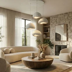 Riippuvalaisin Linento Lighting Loval Set-Lora-50-4-T-Nua, 4-osainen, valkoinen