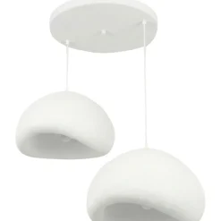 Riippuvalaisin Linento Lighting Loval 50-50-T-Luna, 2-osainen, valkoinen