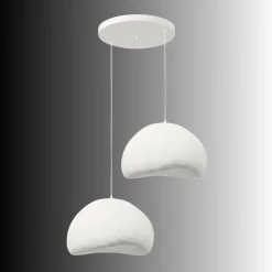 Riippuvalaisin Linento Lighting Loval 50-50-T-Nua, 2-osainen, valkoinen