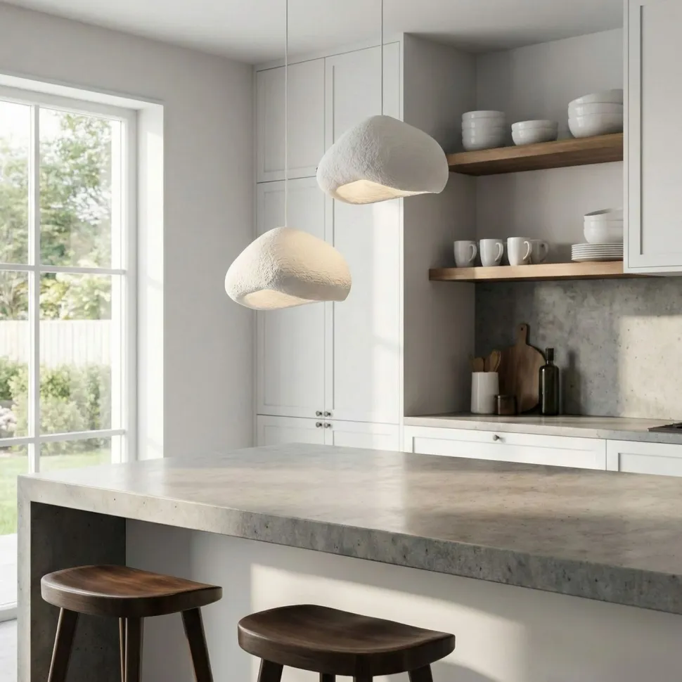 Riippuvalaisin Linento Lighting Loval 40-40-T-Nua, 2-osainen, valkoinen