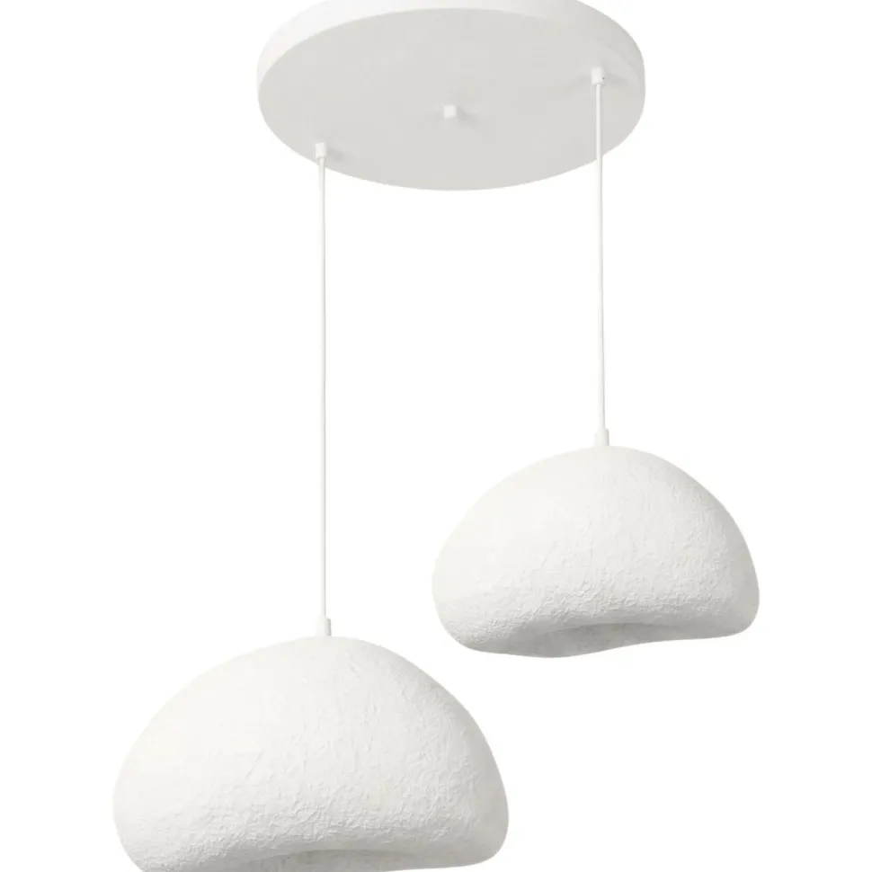 Riippuvalaisin Linento Lighting Loval 40-50-T-Nua 2-osainen valkoinen
