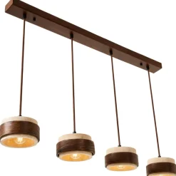 Riippuvalaisin Linento Lighting Lover D 4-osainen beige/saksanpähkinä