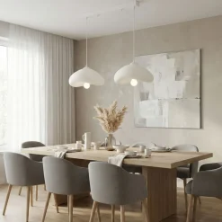 Riippuvalaisin Linento Lighting Luna 30-2-C, 2-osainen, valkoinen