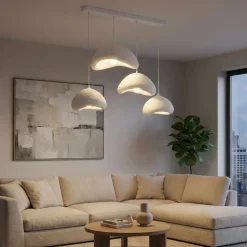 Riippuvalaisin Linento Lighting Luna Nua C, 4-osainen, valkoinen