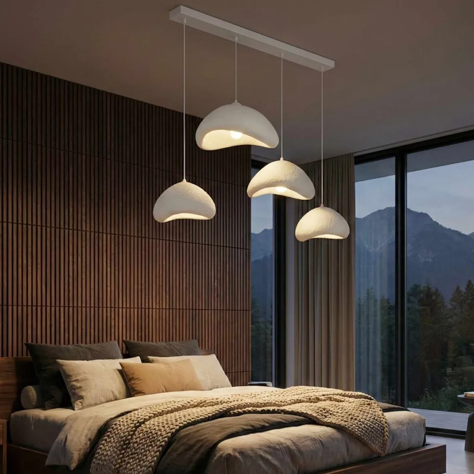Riippuvalaisin Linento Lighting Luna Nua C, 4-osainen, valkoinen
