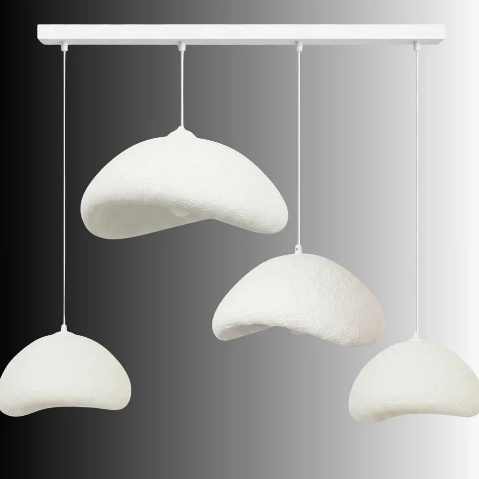 Riippuvalaisin Linento Lighting Luna Nua C, 4-osainen, valkoinen