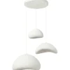 Riippuvalaisin Linento Lighting Luna Nua T, 3-osainen, valkoinen