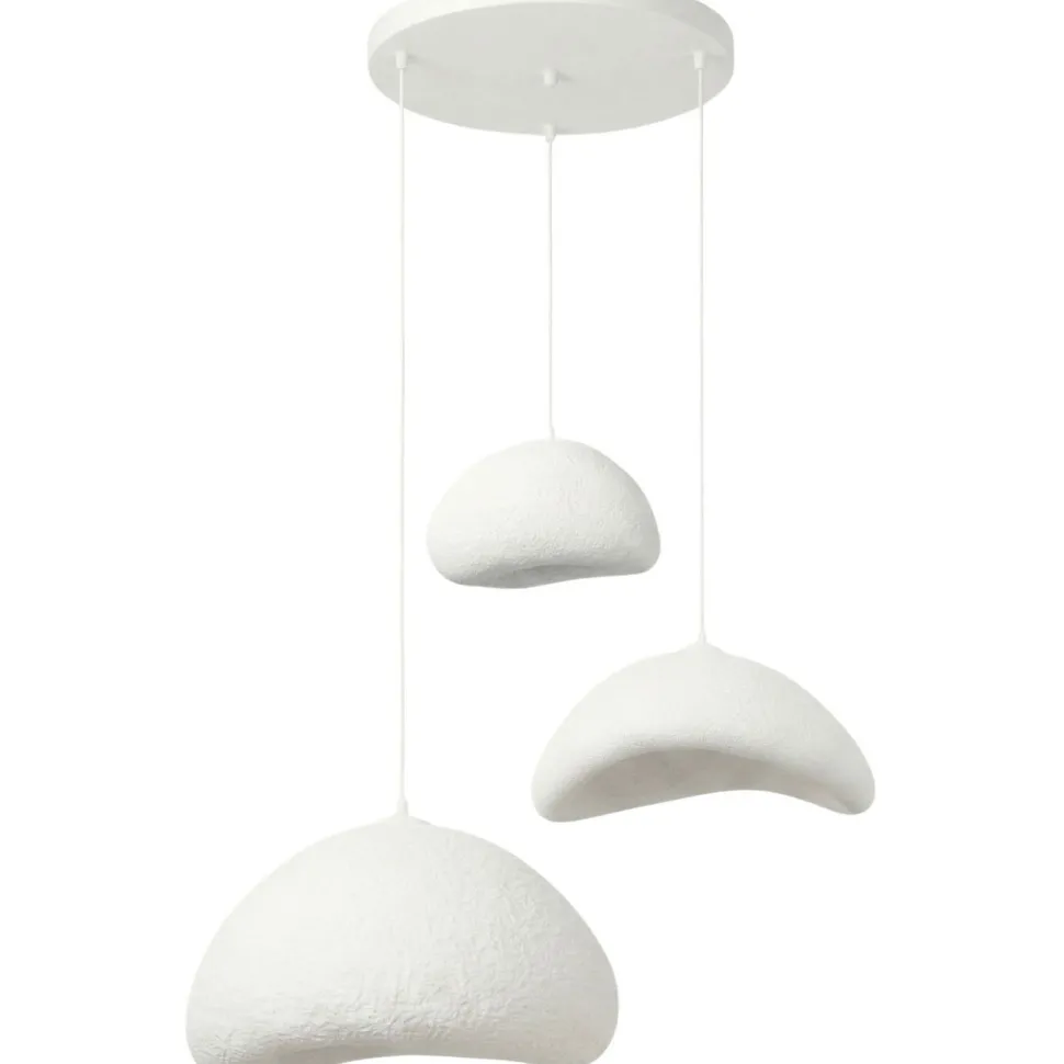 Riippuvalaisin Linento Lighting Luna Nua T, 3-osainen, valkoinen