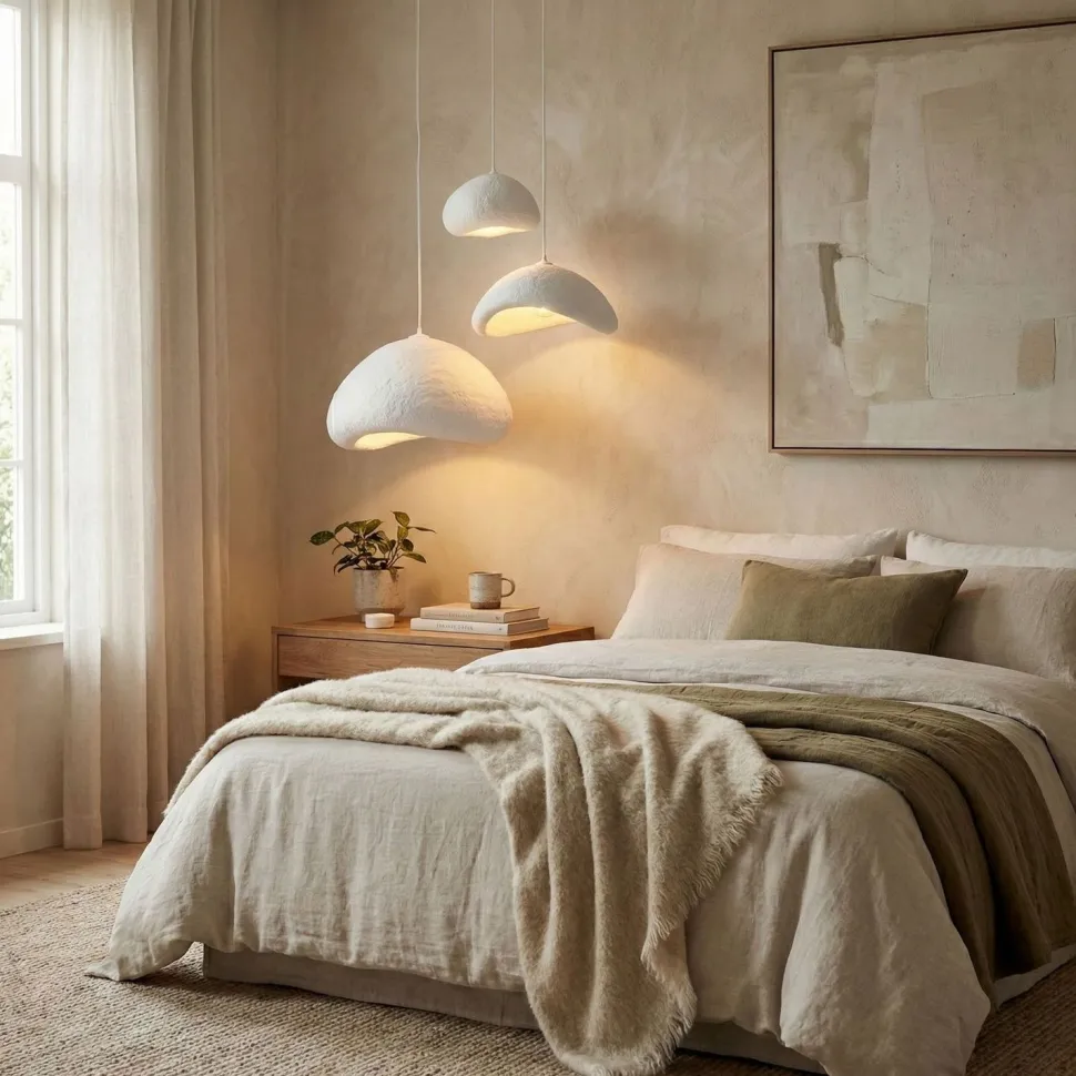 Riippuvalaisin Linento Lighting Luna Nua T, 3-osainen, valkoinen