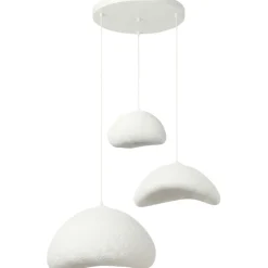 Riippuvalaisin Linento Lighting Luna Nua T, 3-osainen, valkoinen
