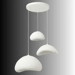 Riippuvalaisin Linento Lighting Luna Nua T, 3-osainen, valkoinen