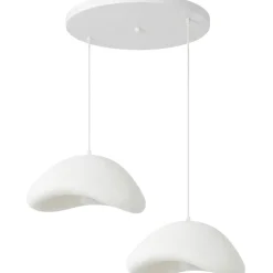 Riippuvalaisin Linento Lighting Luna 40-40-T-Nua, 2-osainen, säädettävä korkeus, valkoinen