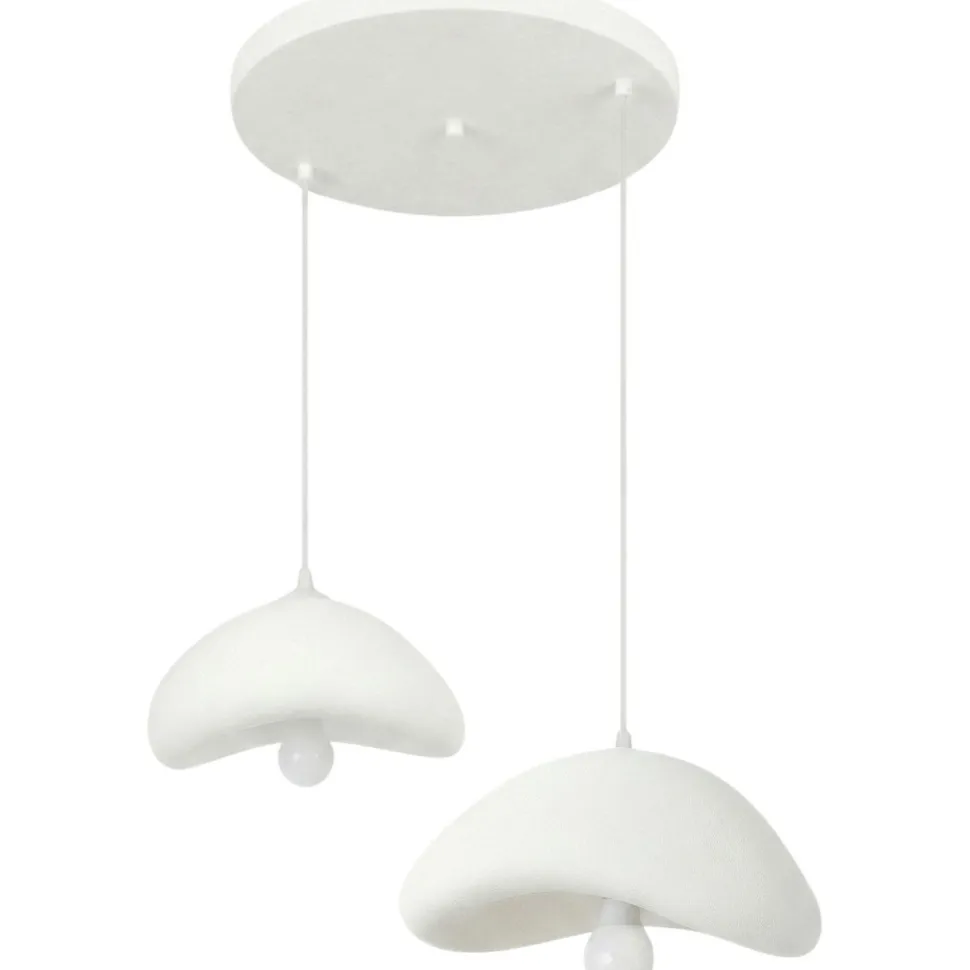 Riippuvalaisin Linento Lighting Luna 30-40-T-Nua, 2-osainen, säädettävä korkeus, valkoinen