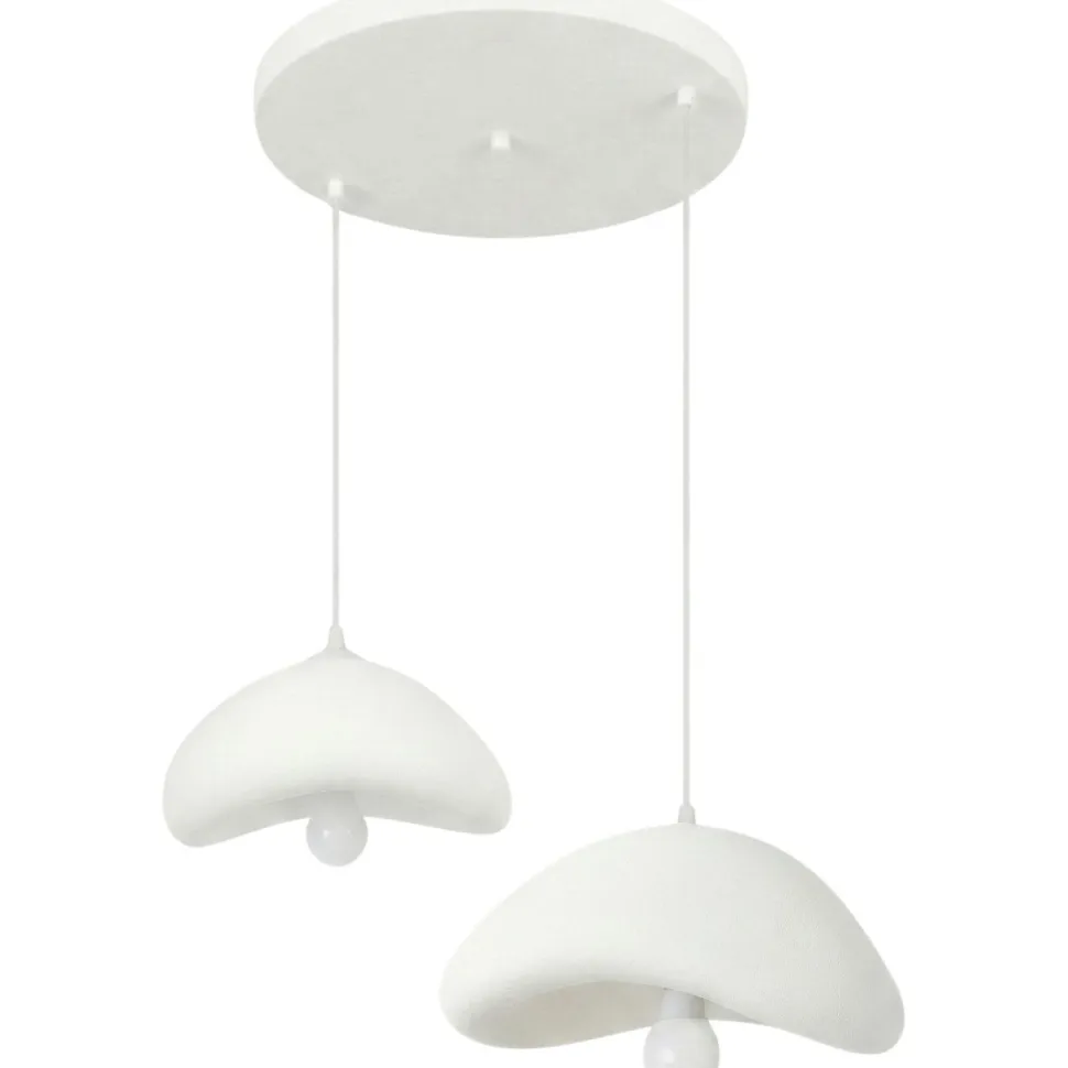 Riippuvalaisin Linento Lighting Luna 30-40-T-Nua, 2-osainen, säädettävä korkeus, valkoinen