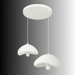 Riippuvalaisin Linento Lighting Luna 30-40-T-Nua, 2-osainen, säädettävä korkeus, valkoinen