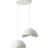 Riippuvalaisin Linento Lighting Luna 50-50-T-Nua, 2-osainen, valkoinen
