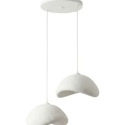 Riippuvalaisin Linento Lighting Luna 50-50-T-Nua, 2-osainen, valkoinen