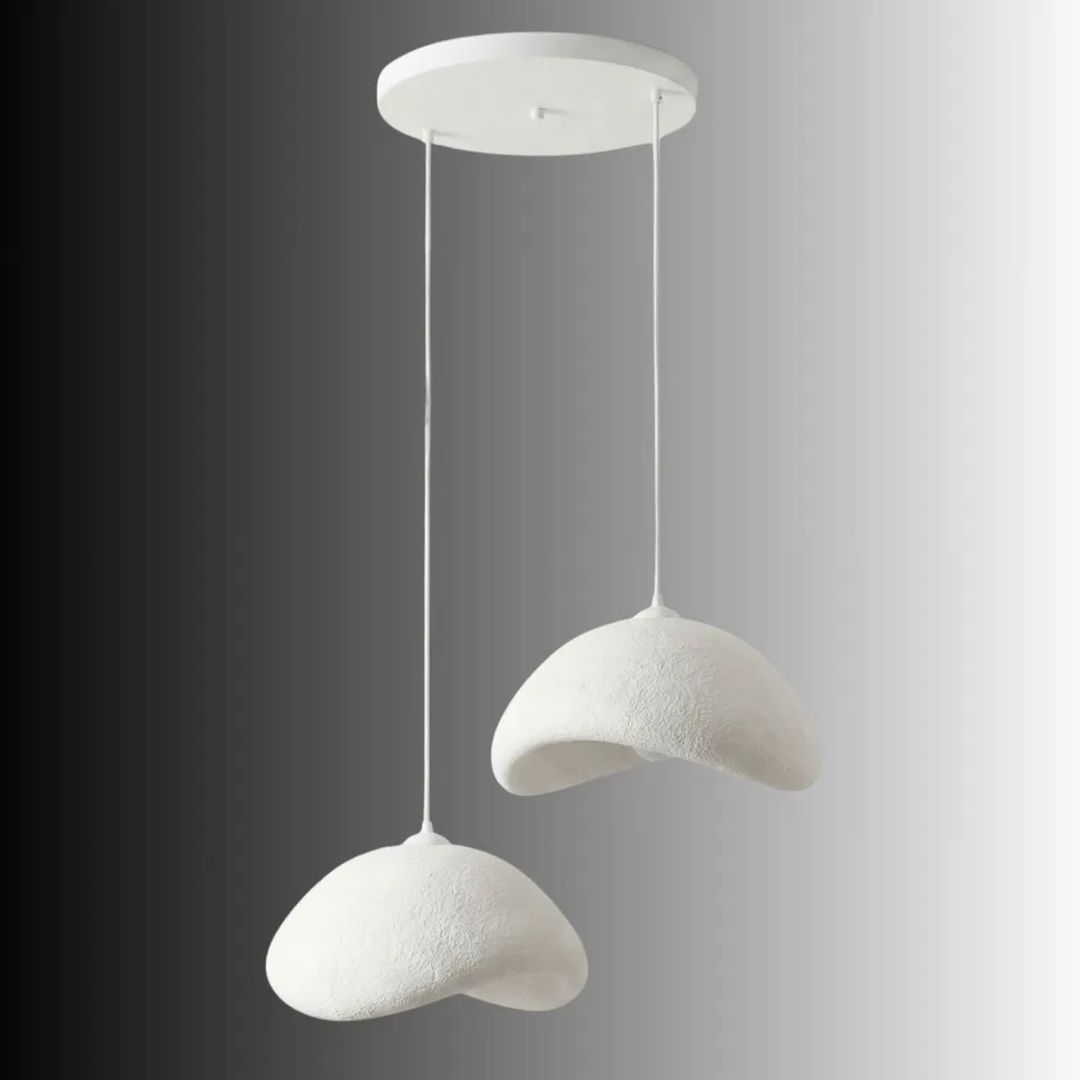 Riippuvalaisin Linento Lighting Luna 50-50-T-Nua, 2-osainen, valkoinen