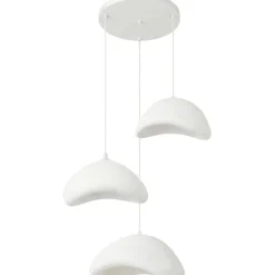 Riippuvalaisin Linento Lighting Luna T, 3-osainen, valkoinen