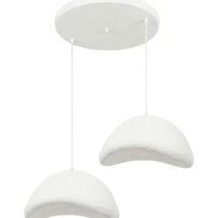 Riippuvalaisin Linento Lighting Luna 50-50-T, 2-osainen, valkoinen