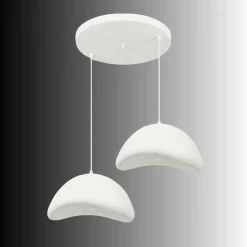 Riippuvalaisin Linento Lighting Luna 50-50-T, 2-osainen, valkoinen