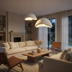 Riippuvalaisin Linento Lighting Luna 40-50-T, 2-osainen, valkoinen