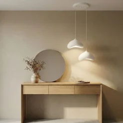 Riippuvalaisin Linento Lighting Luna 30-2-T, 2-osainen, valkoinen