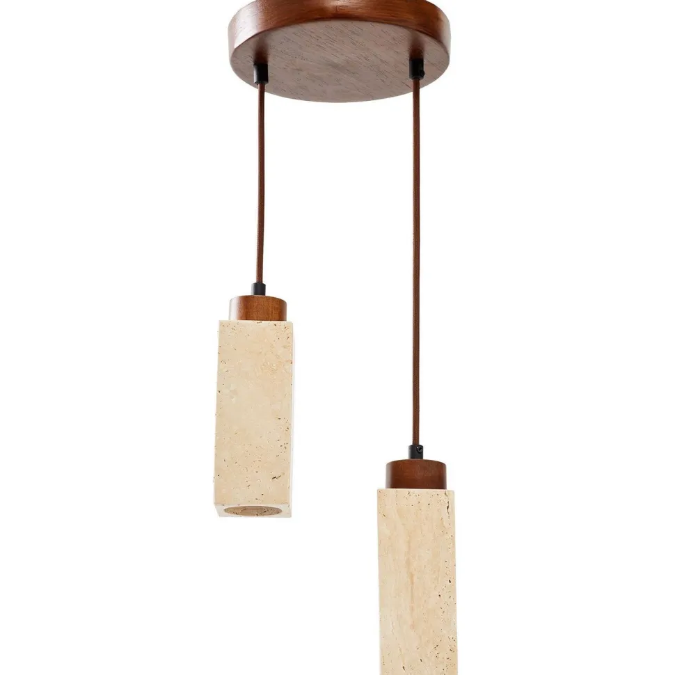 Riippuvalaisin Linento Lighting Mule-B, 2-osainen, GU10, IP20, max. 10W, beige/pähkinä