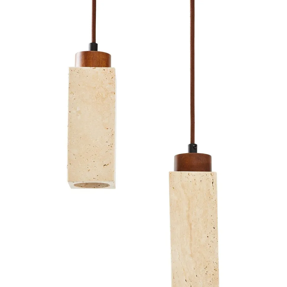Riippuvalaisin Linento Lighting Mule-B, 2-osainen, GU10, IP20, max. 10W, beige/pähkinä