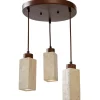 Riippuvalaisin Linento Lighting Mule-C, 3-osainen, GU10, IP20, max. 10W, beige/pähkinä