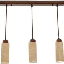 Riippuvalaisin Linento Lighting Mule-R, 3-osainen, GU10, IP20, max. 10W, beige/pähkinä