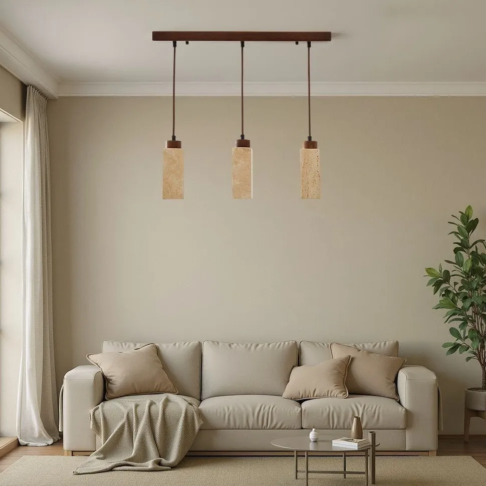Riippuvalaisin Linento Lighting Mule-R, 3-osainen, GU10, IP20, max. 10W, beige/pähkinä
