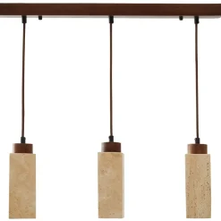 Riippuvalaisin Linento Lighting Mule-R, 3-osainen, GU10, IP20, max. 10W, beige/pähkinä