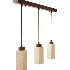 Riippuvalaisin Linento Lighting Mule-R, 3-osainen, GU10, IP20, max. 10W, beige/pähkinä