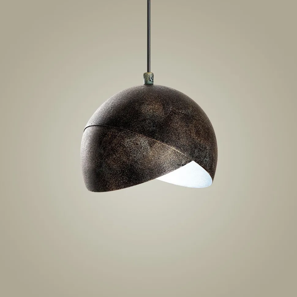 Riippuvalaisin Linento Lighting PACMAN-20-252-1-RETRO, Ø20cm, tummanruskea