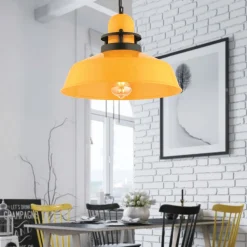 Riippuvalaisin Linento Lighting RT-48, Ø34cm, E27, max. 40W, IP20, keltainen