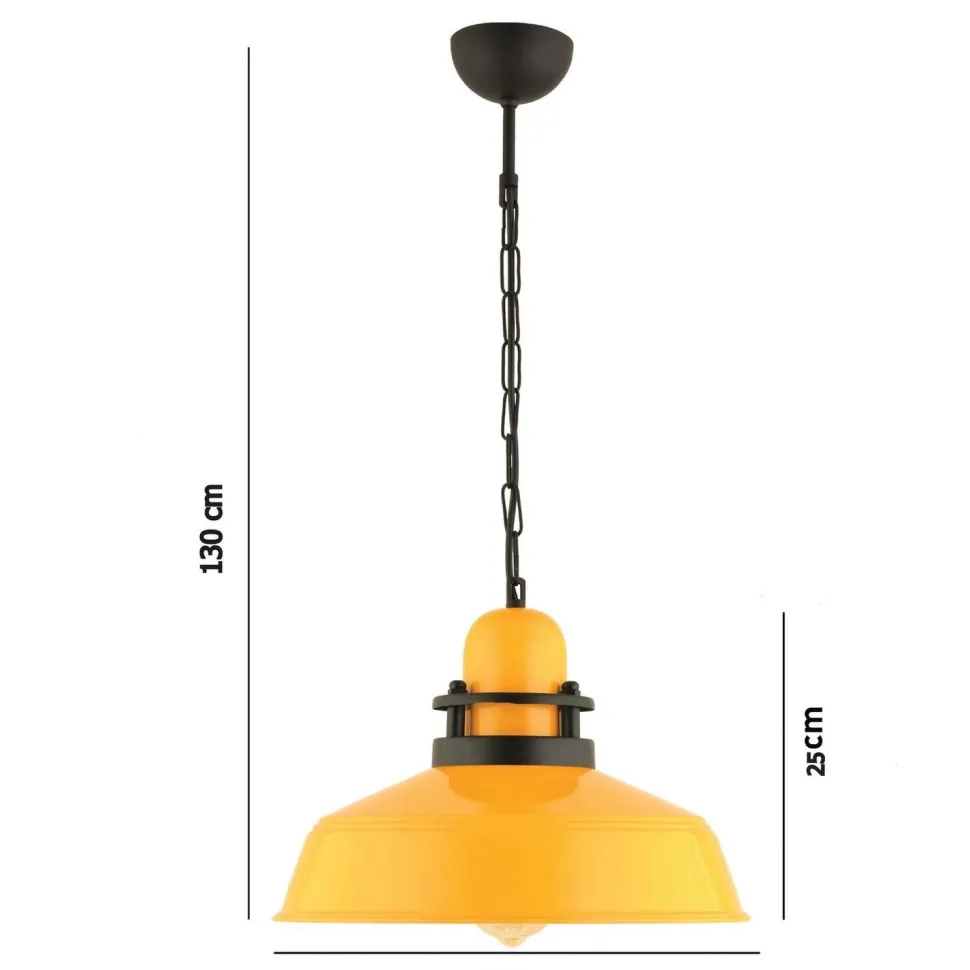 Riippuvalaisin Linento Lighting RT-48, Ø34cm, E27, max. 40W, IP20, keltainen