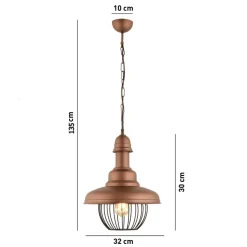 Riippuvalaisin Linento Lighting RT-11, Ø32cm, E27, max. 40W, IP20, kupari